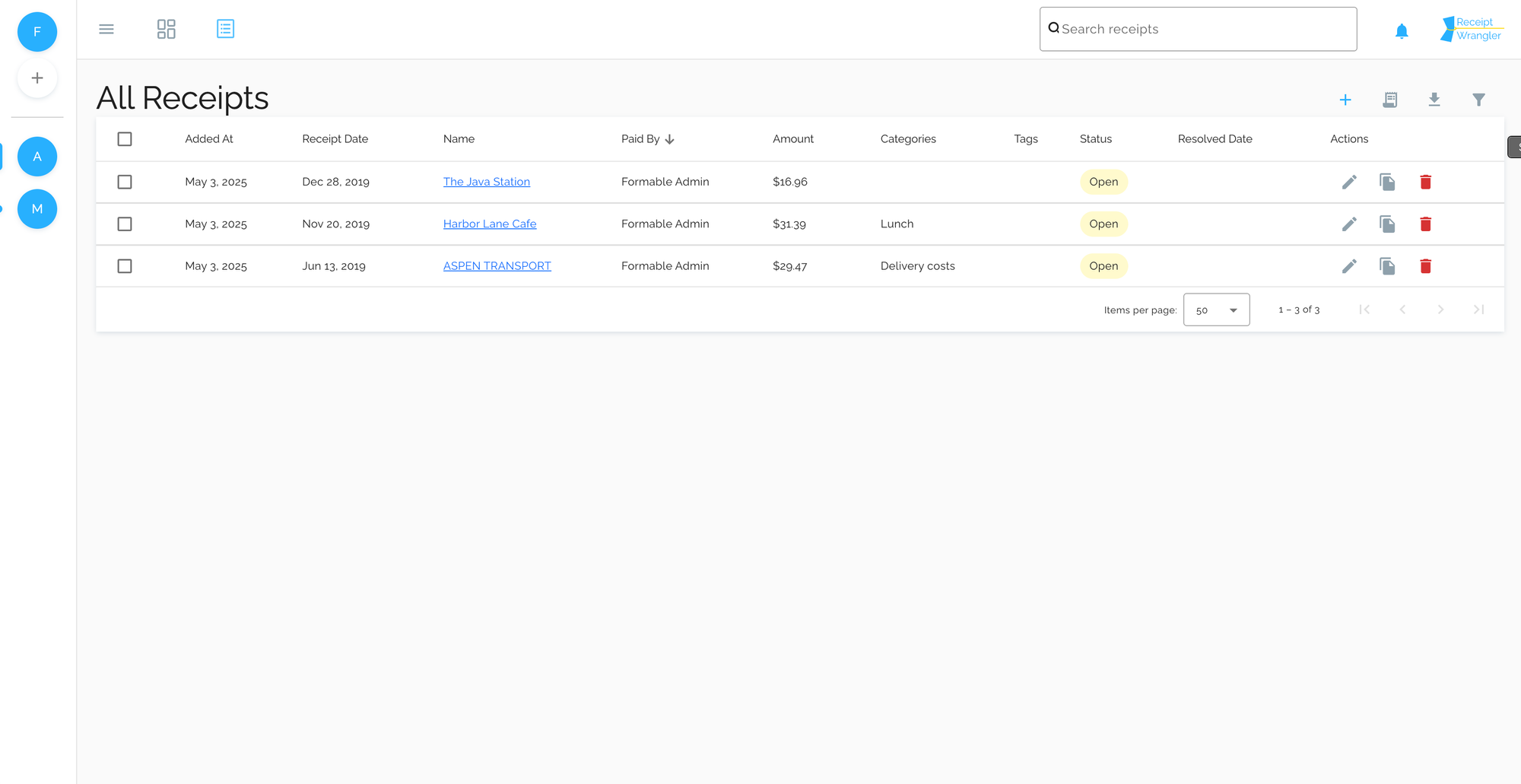 Updated Prompt for Receipt Wrangler