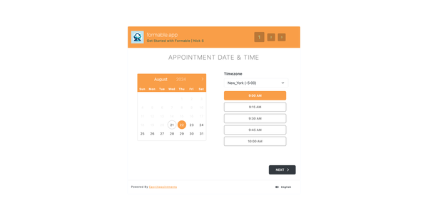 Self-hosted Calendly alternative: Easy! Appointments